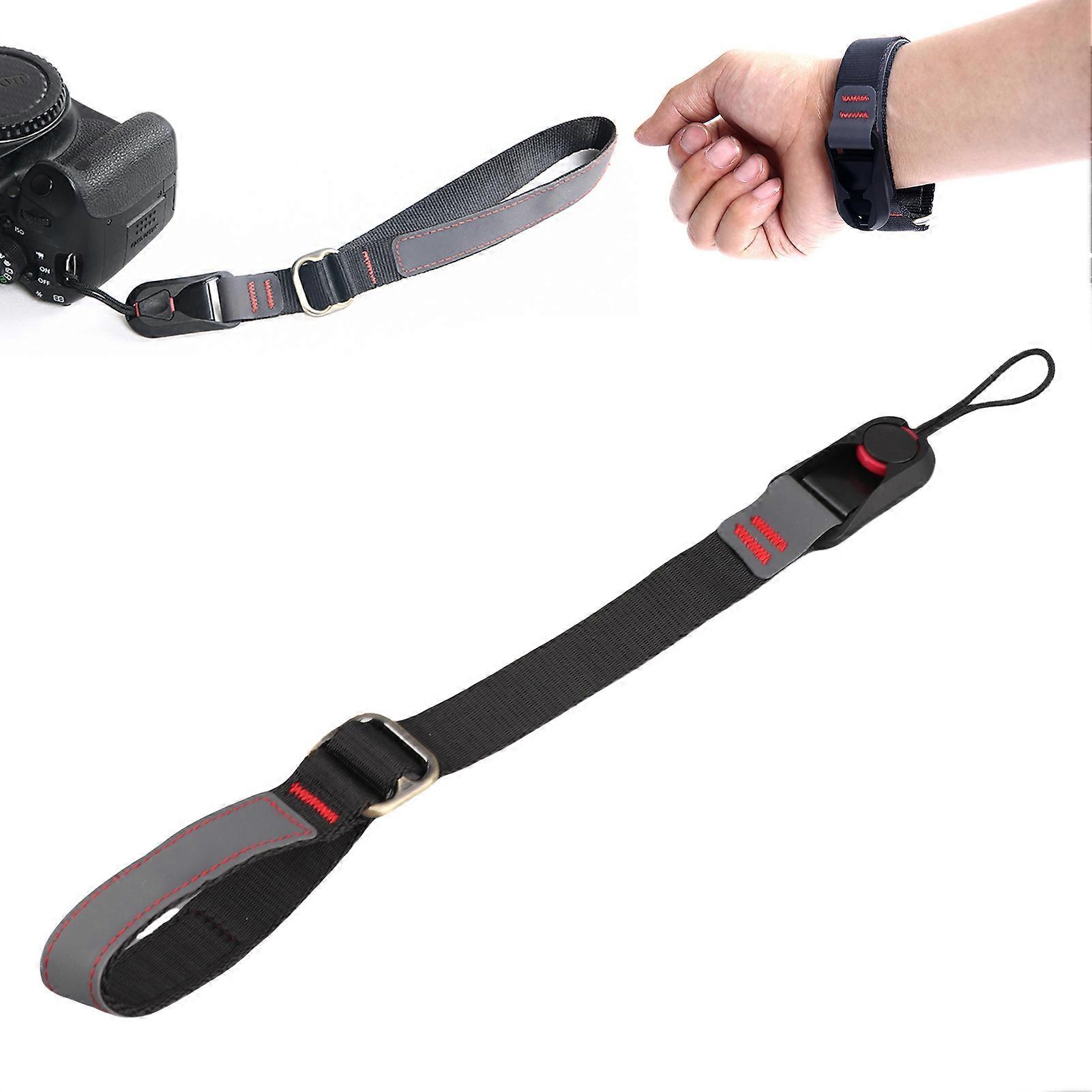 Adjustable Camera Wrist Strap 40cm Quick Release Gray Lanyard