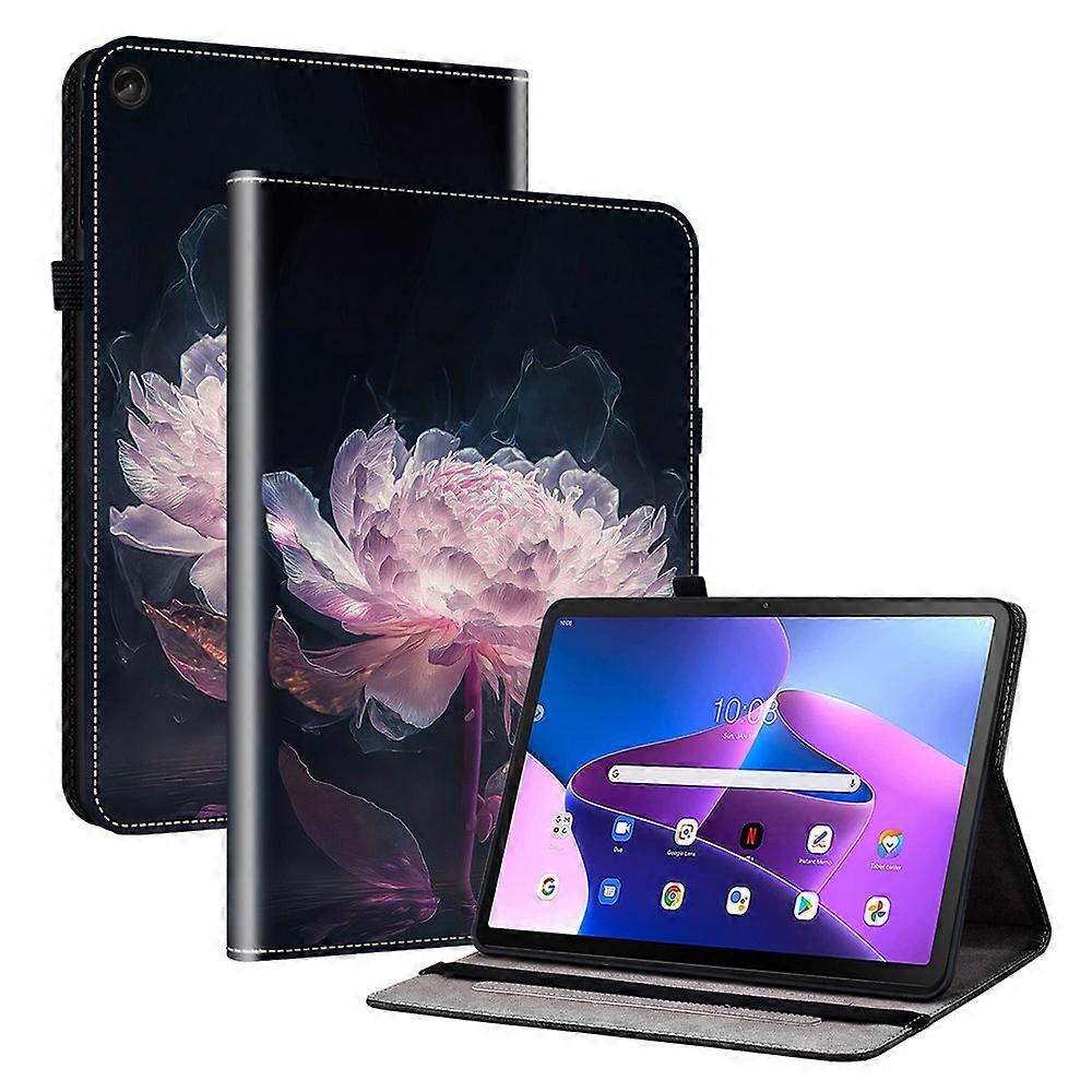 Compatible For Lenovo Tab M10 Plus Leather Tablet Case Card Slots Cover Pattern Printing