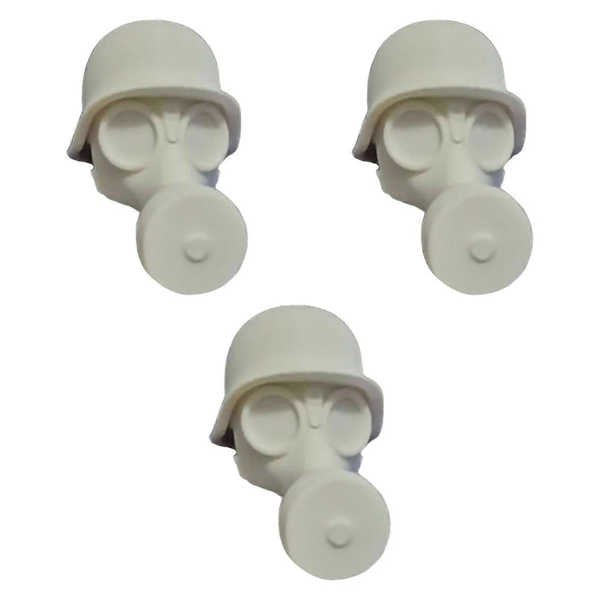 3pc Dustproof Beer Bottle Cap Funny Universal German Mask Bottle Cap Beer Bottle Stopper for Party Bar Accessories White