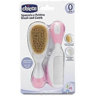 Chicco brush and comb, pink
