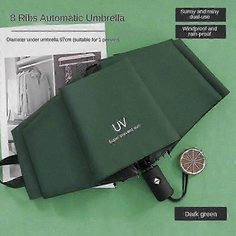 8 Ribs Travel Rain Sun Umbrellas Windproof Multi-color Travel Umbrella Automatic Open And Close 2025