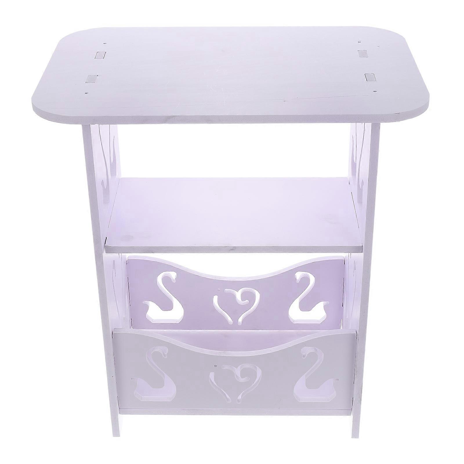 Bedside Table Bedroom Side Table for Home White Practical Furniture