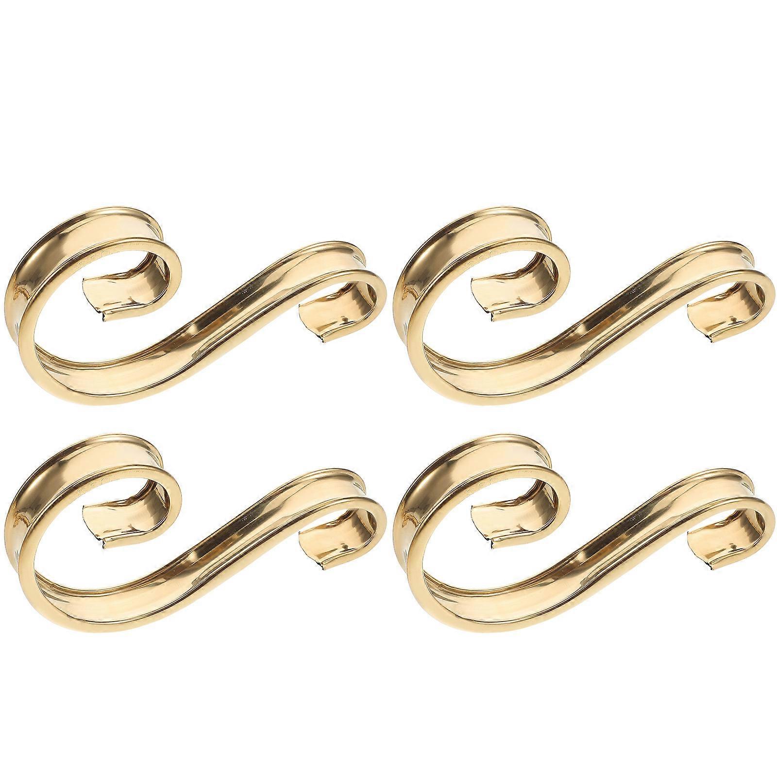 S-Shape Flower Decoration Accessories Stainless Steel Balcony Railing 4Pcs