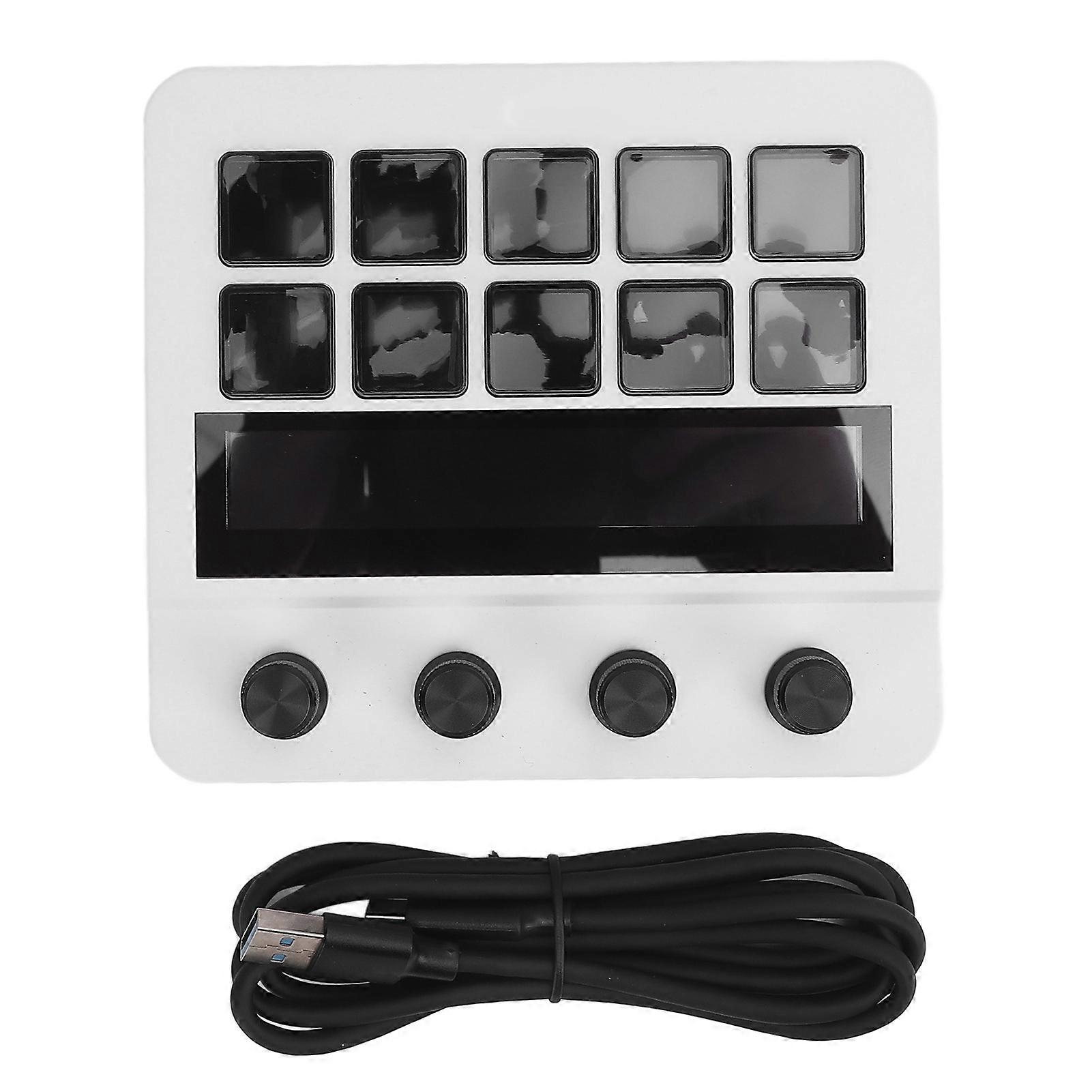 Stream Controller with 10 Customizable LCD Keys for PC Streaming Studio Control Deck