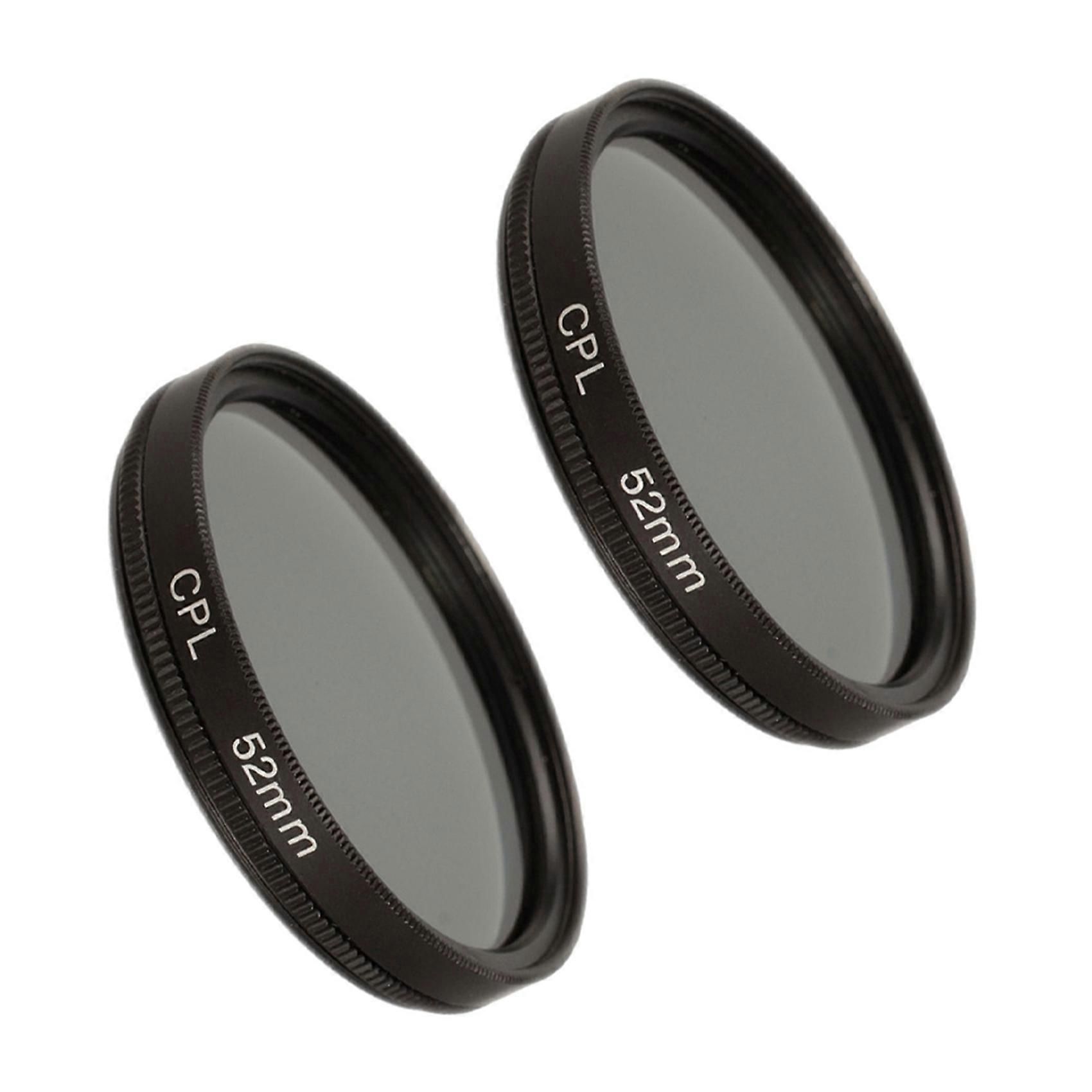 2pcs 52mm Circular Polarising CPL Filter for 650D 700D D3100 D3200 D3300