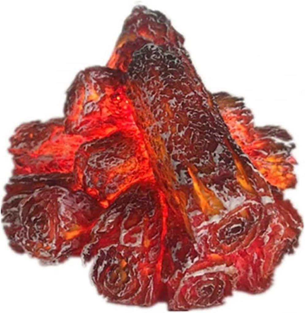 Fireless LED Fireplace - Realistic Log Flames, Battery Powered for Holiday Decor
