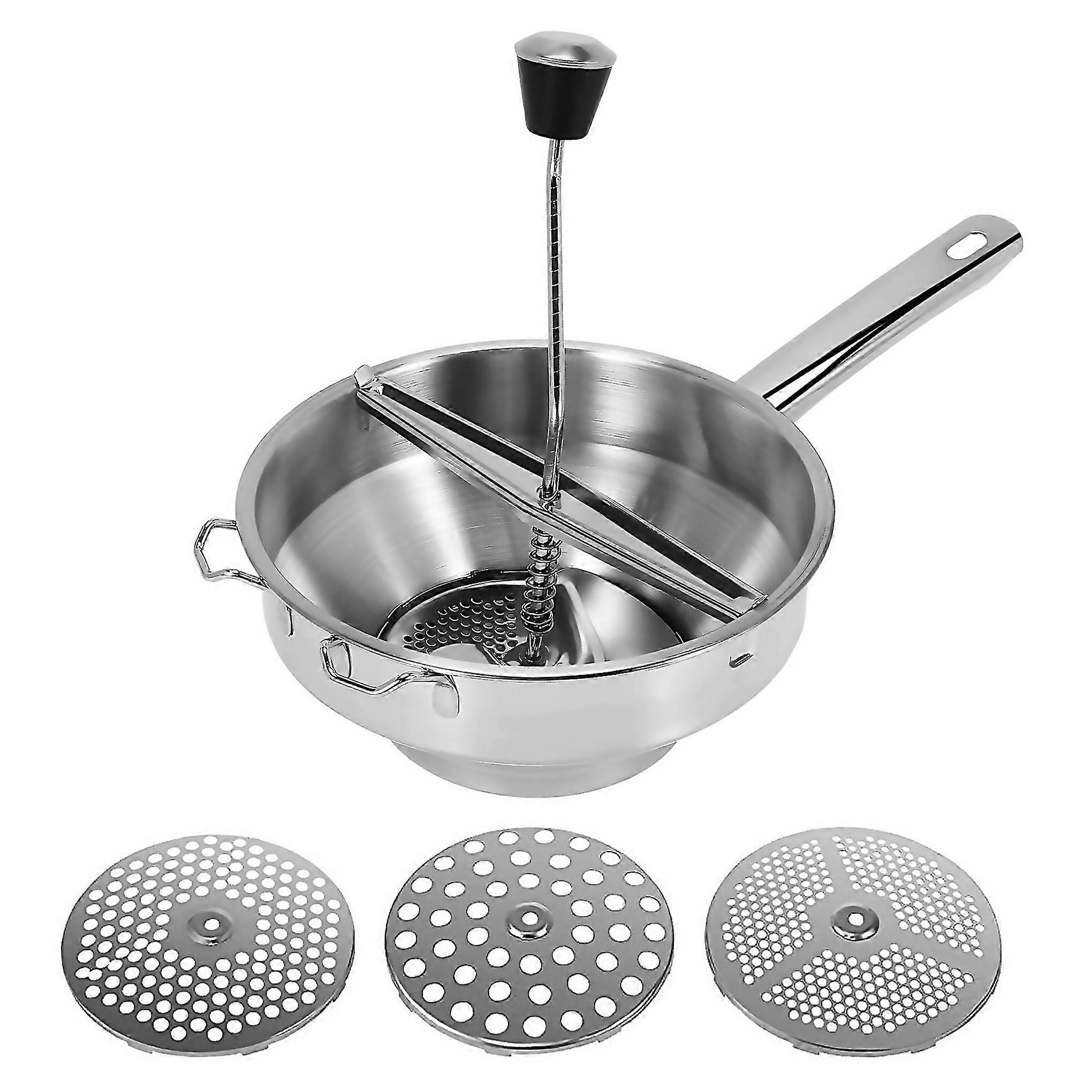 For Rotary Food Mill Potato Ricer With 3 Interchangeable Disks Great For Making Puree Or Soups