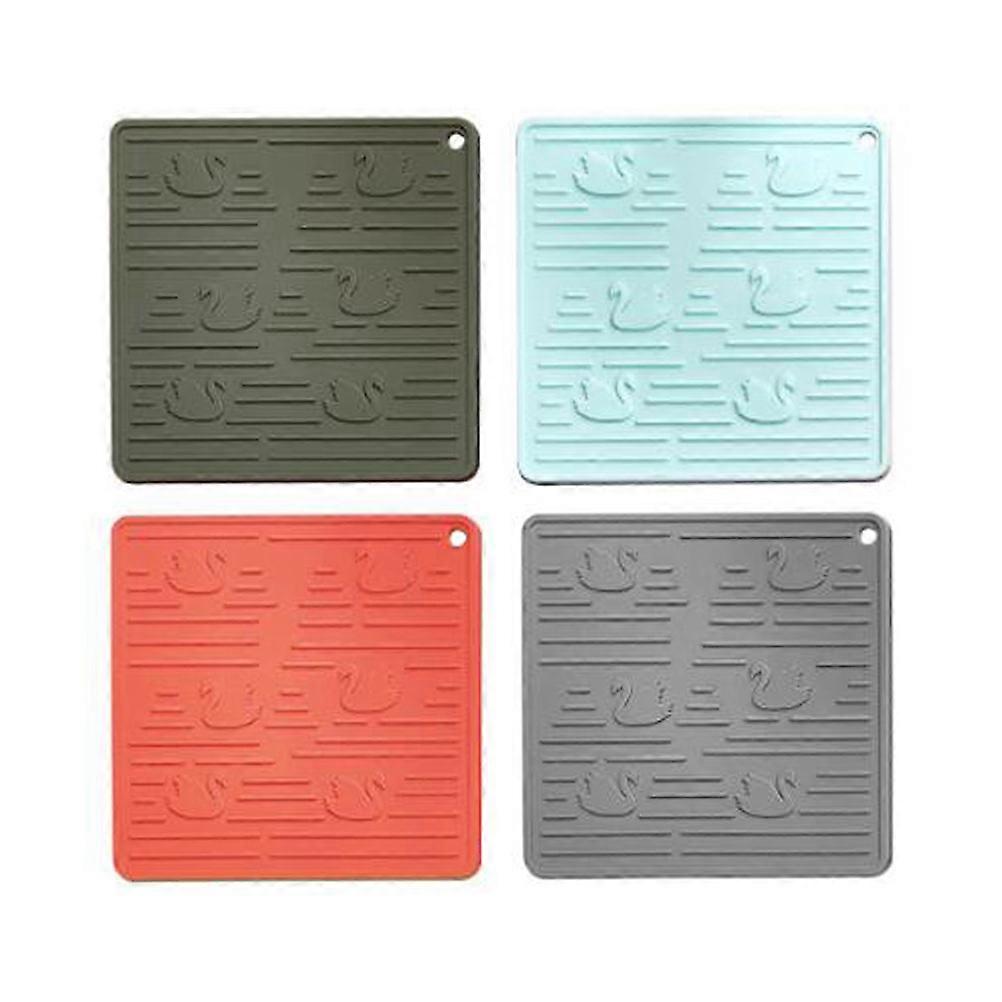Swan Placemat for Protecting Table 4Pcs Creative Non-Slip Dish Mat