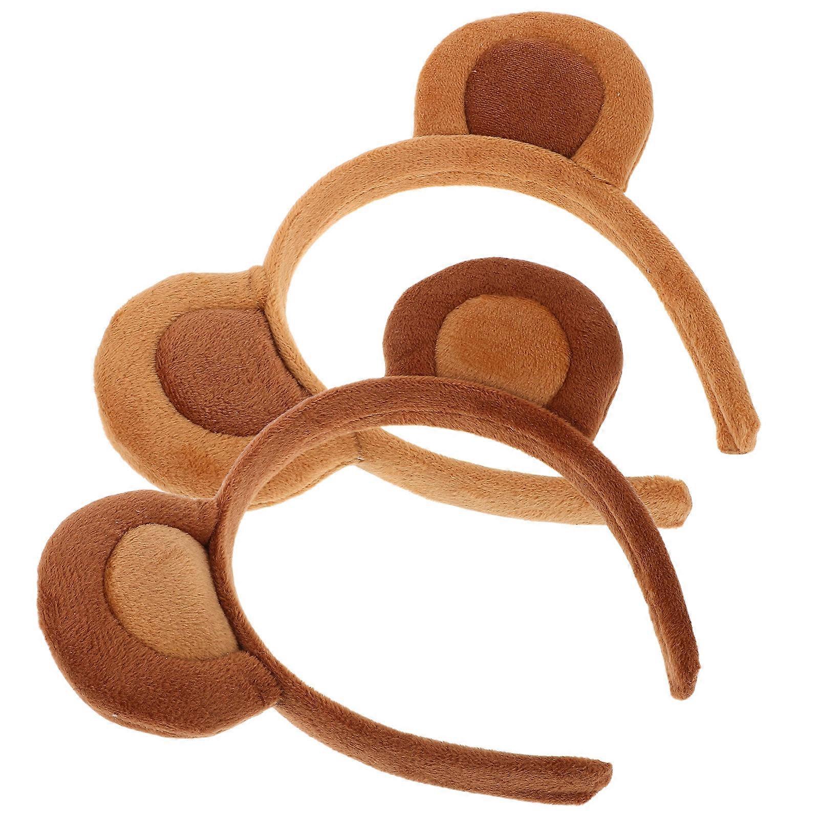 Monkey Costume Ear Headbands for Fun Events 6Pcs Assorted Color Cloth