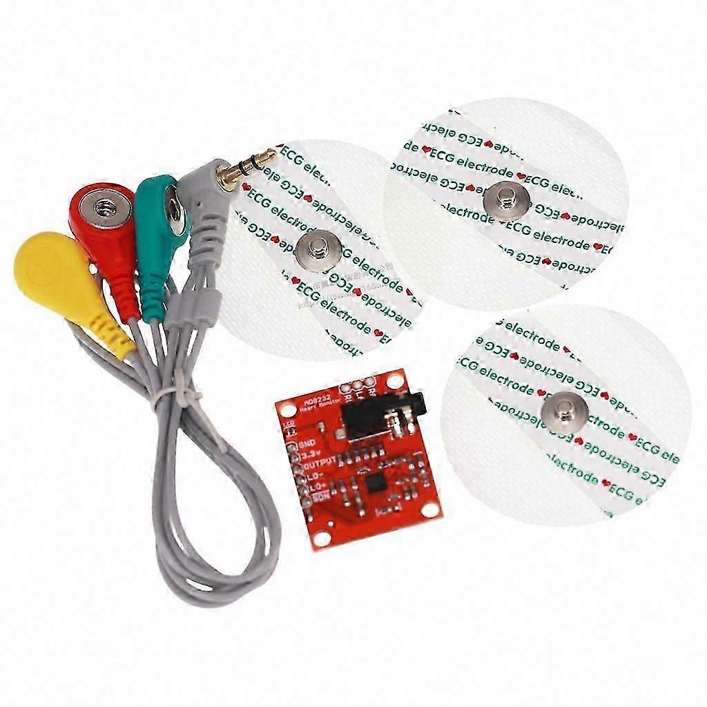 AD8232 ECG Module High Gain Filtering for Biometric Measurements