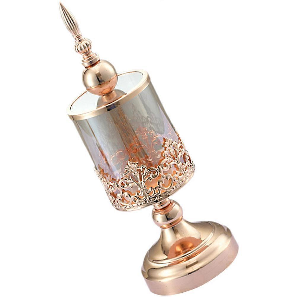 Golden Metal Candle Holder for Decorative Use 2Pcs Candle Stand for Events