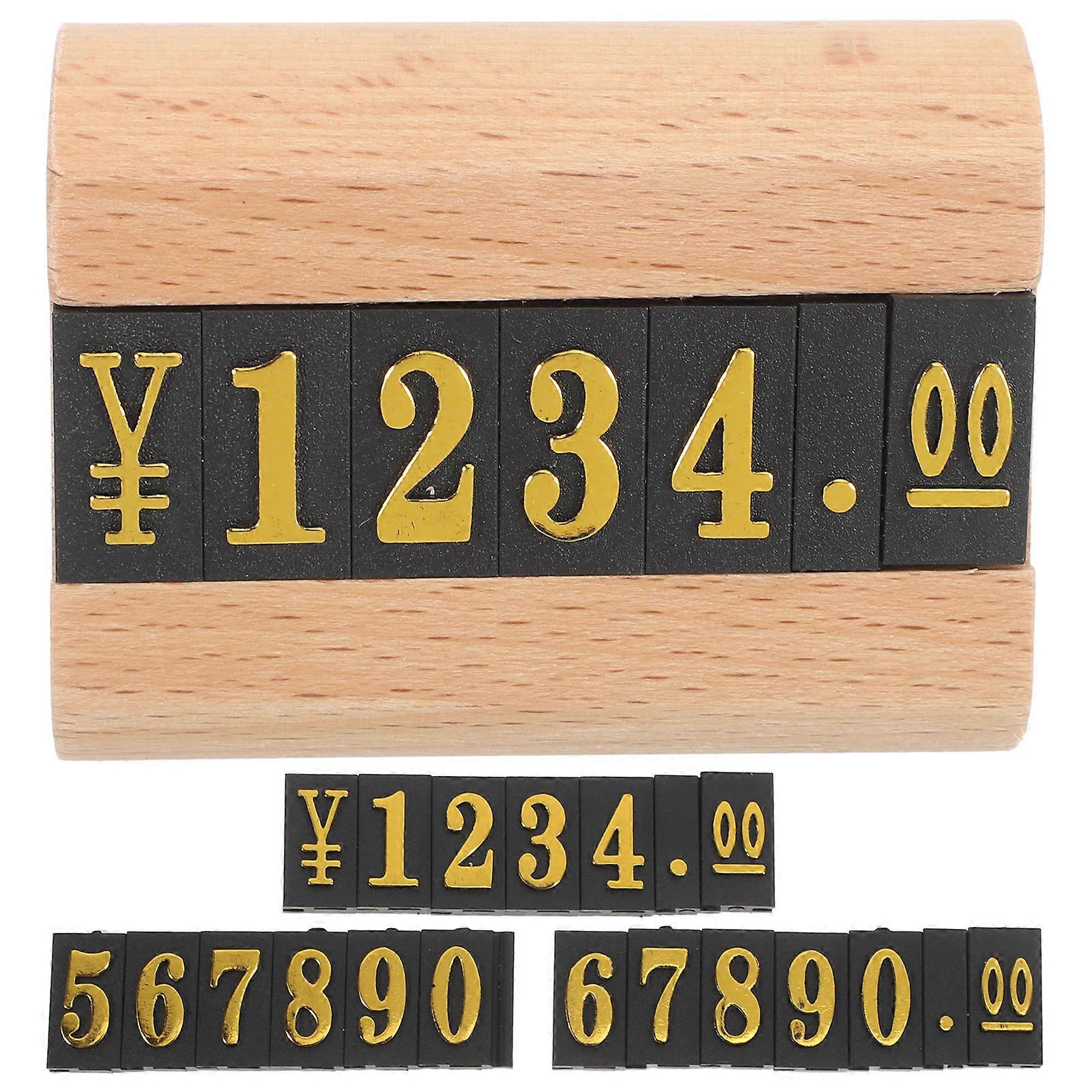 Party Buffet Tags Mini Wood Number Holders for 4Sets Rustic Food Labels