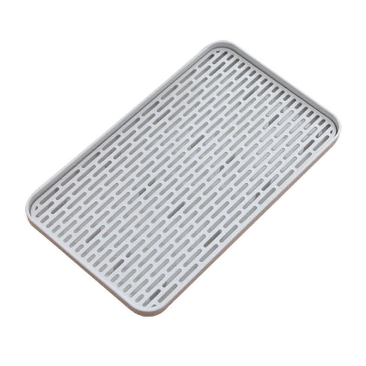 Double Bottle Drying Rack With NonSlip Drain Tray For Countertop Use 33x25x4.2 cm WearResistant Kitchen Organizer