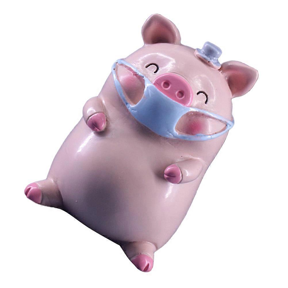 Charming Pig-Shaped Cake Topper 2 Pcs Perfect For Food Decoration At Birthdays And Events Made Of Resin Material