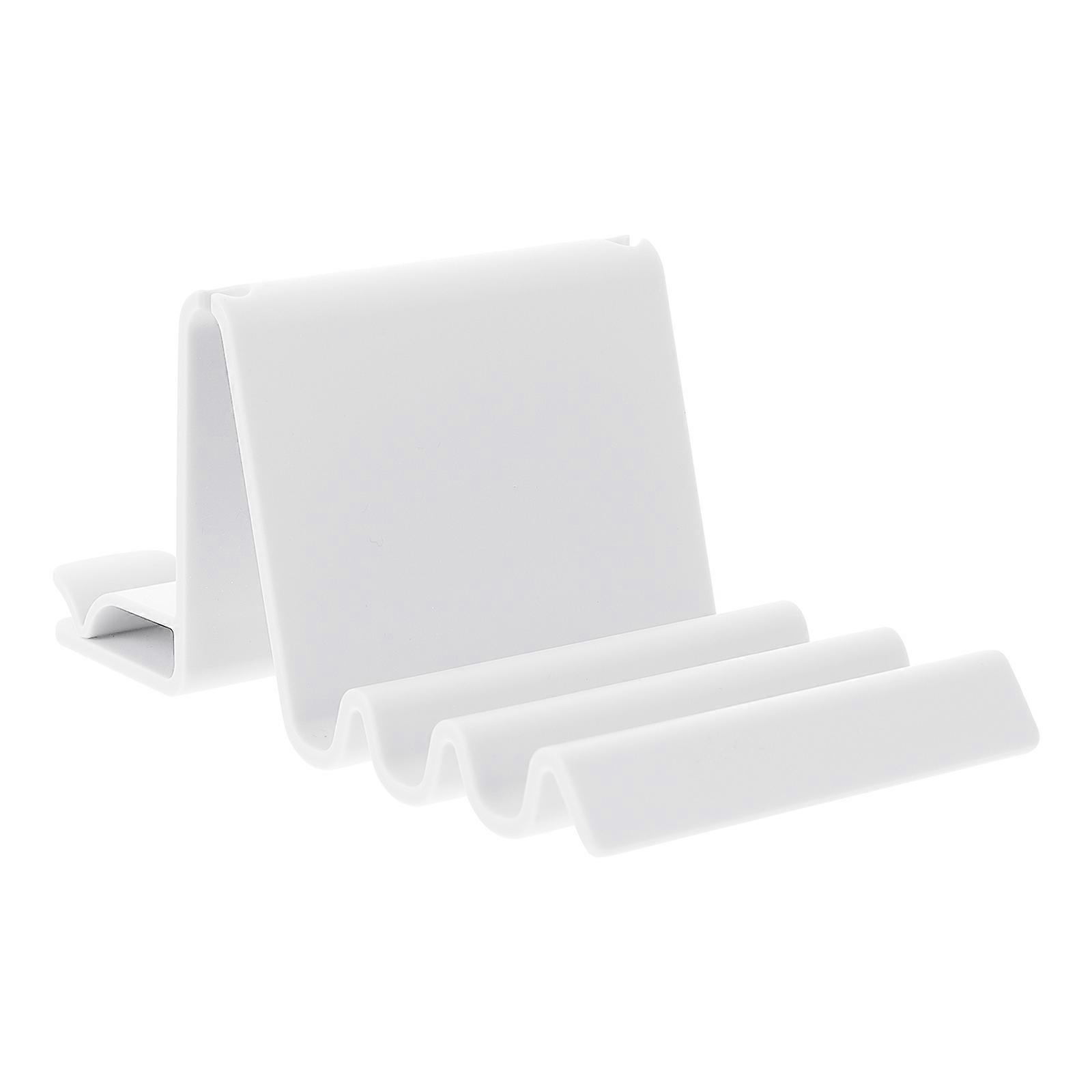 Desktop Mobile Phone Tablet Holder For Home Use Travel Office With Multi-angle Adjustment 1Pack White ABS