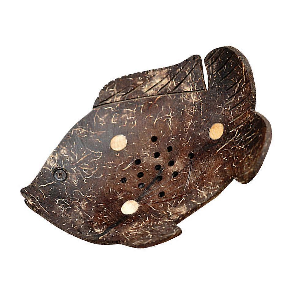 Creative Coconut Shell Soap Storage Box Rectangular Design Dark Brown Soap Holder 2Pcs for Gift Giving