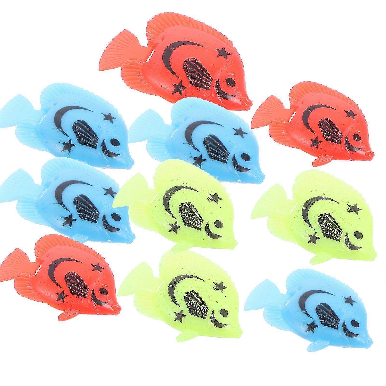Fish Tank Decoration for 20Pcs Assorted Color Plastic Artificial Fish Floating