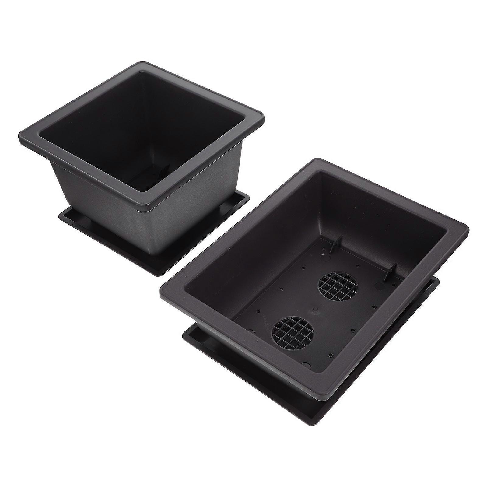 Multipurpose Planting Pots Ideal For Plant Enthusiasts And Gardening 4Set Durable Plastic Material