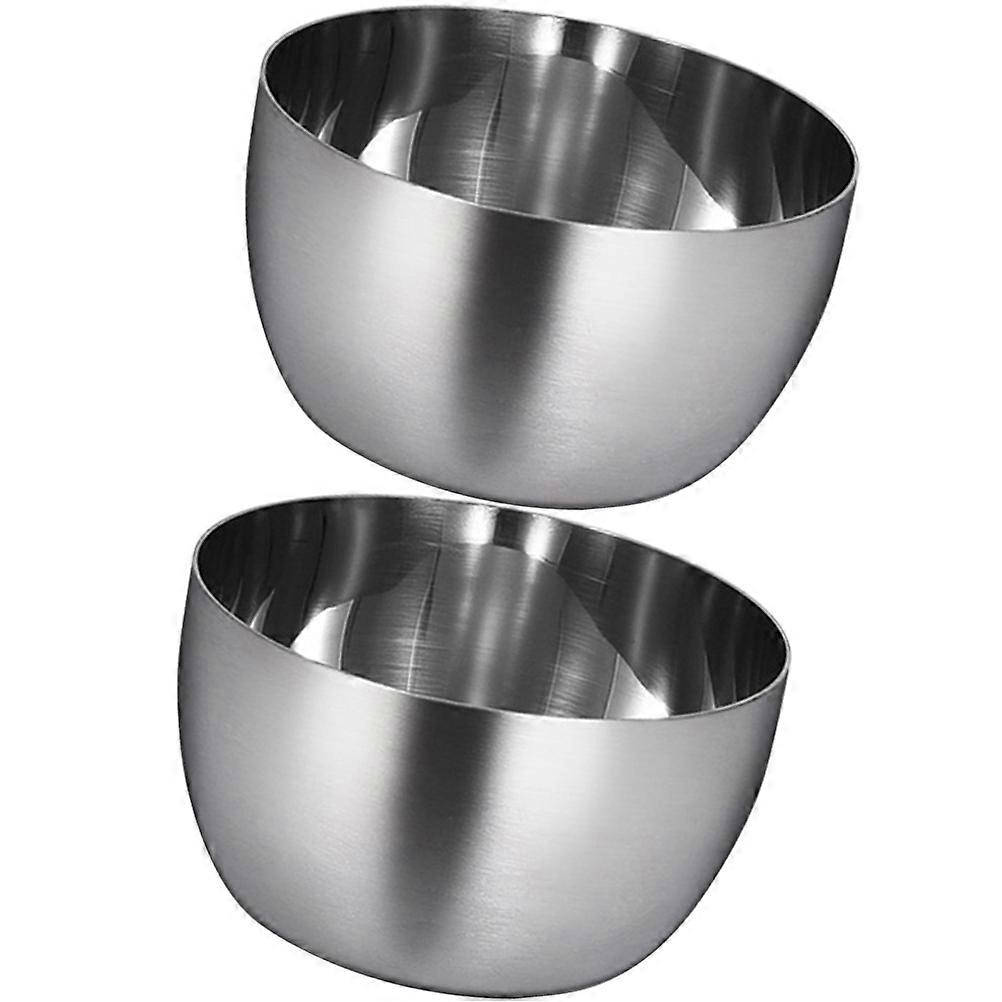 Multipurpose Bowl Set 4Pcs Stainless Steel Round Bowl For Family Use Hotel Use And Cafe Use With Silver Color For Holding Condiments