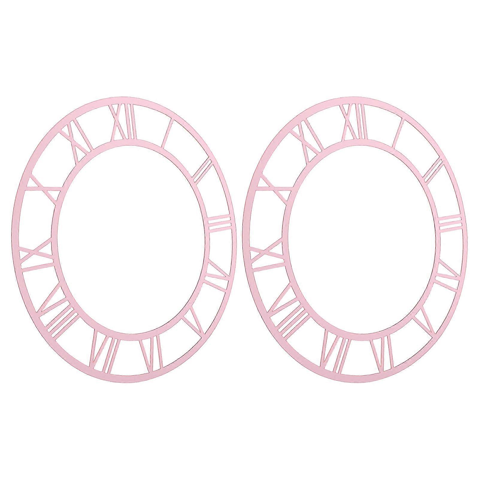 8 Pcs Round Frameless DIY Roman Numeral Wall Clock Mirror Decorative for Living Room Office 25cm Modern Design