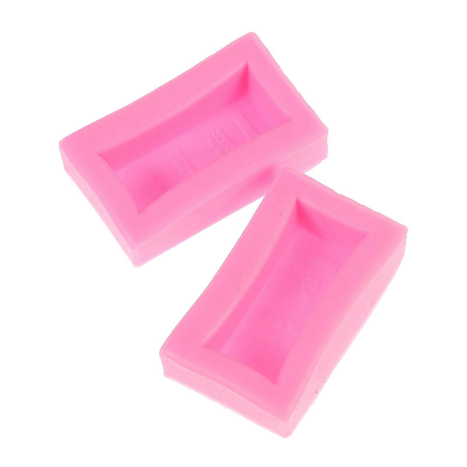 4 Pcs Rectangular Silicone Gold Mold For Cake Decoration Candy Making Perfect For Housewarming Gift 2.8×1.6×1.6in