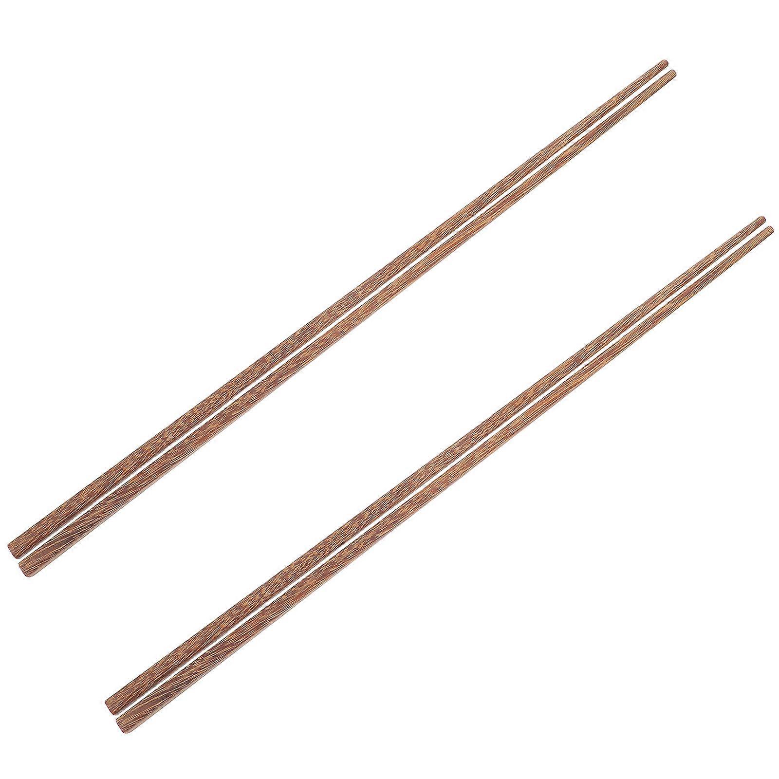 Anti-Scalding Long Handle Wooden Chopsticks 6 Pairs Ideal For Outdoor Cooking And Precision Handling Heat Resistant Properties