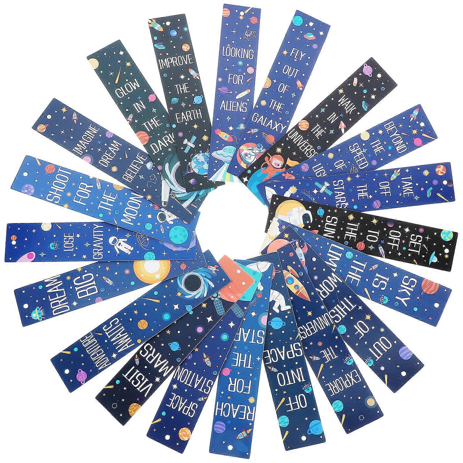 Kids Space Bookmarks Cartoon Bookmarks for Reading 100Pcs Set