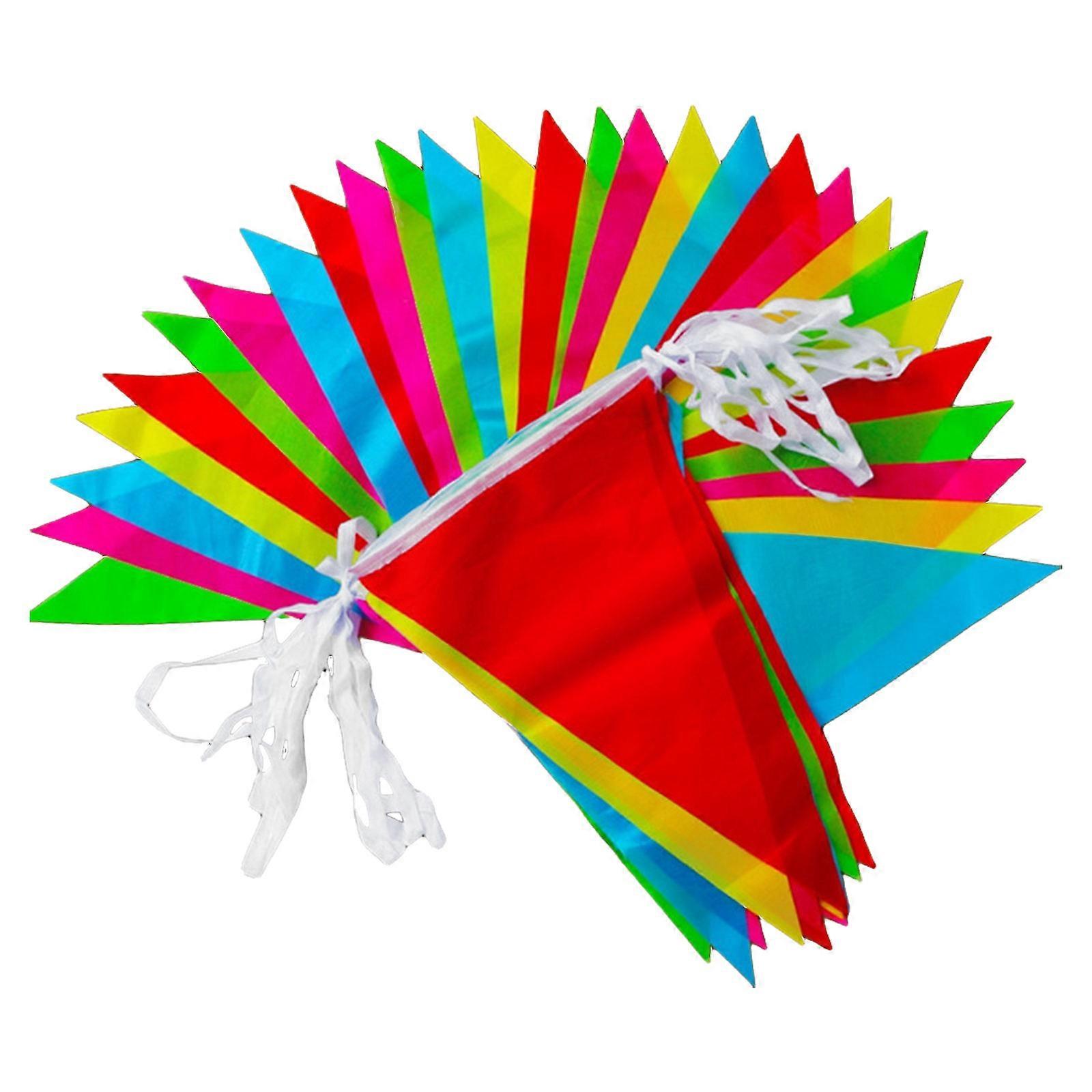 Festive Pennants Decoration for Events with 4Pcs Colorful Hanging Flags