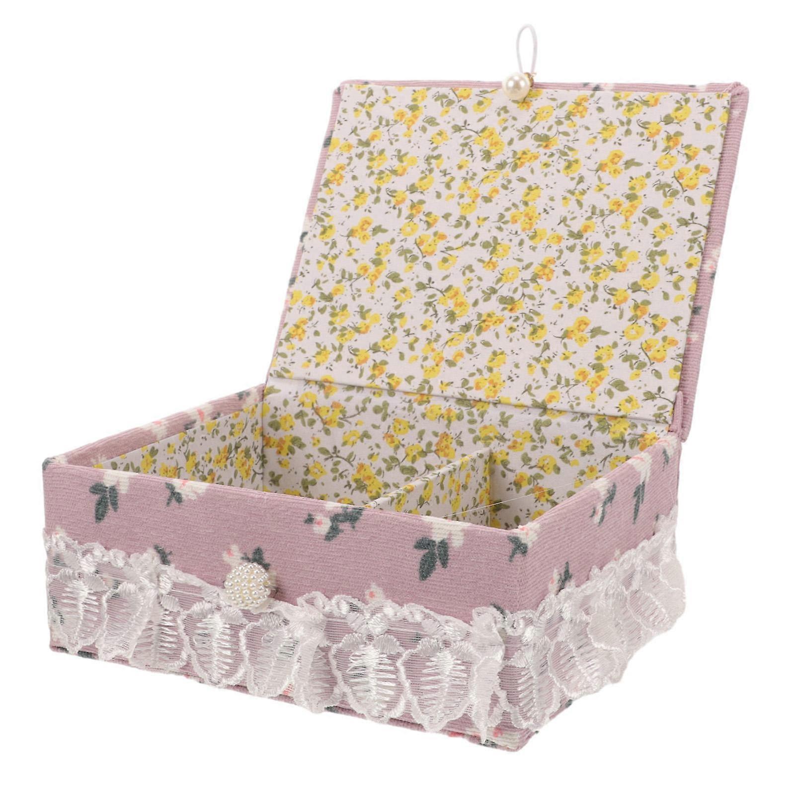 Fabric Sewing Kit Storage Box for Storage Use Sewing Pin Case with Cloth Material