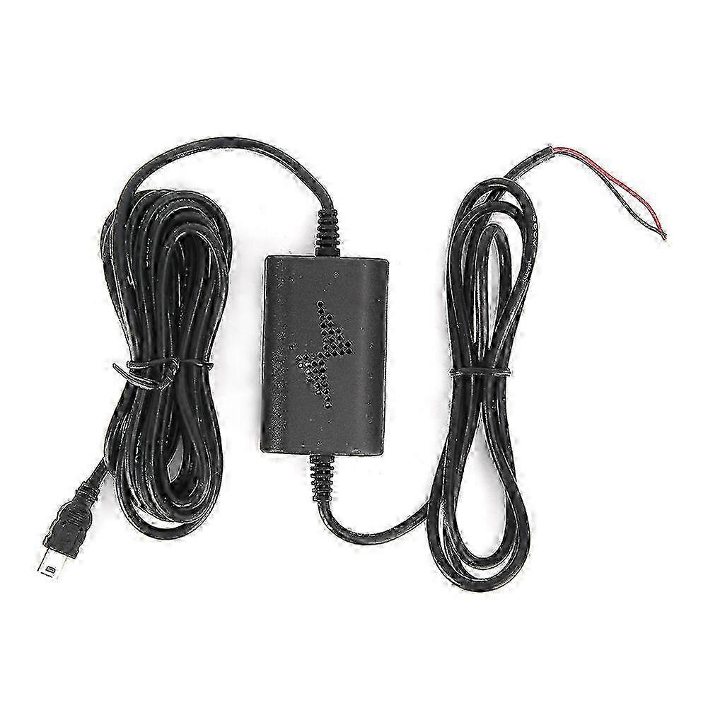 Dash Cam Hardwire Kit 12v 24V to 5V 2.5A Straight Mini USB Step Down Line for Parking Monitoring Edition 0809