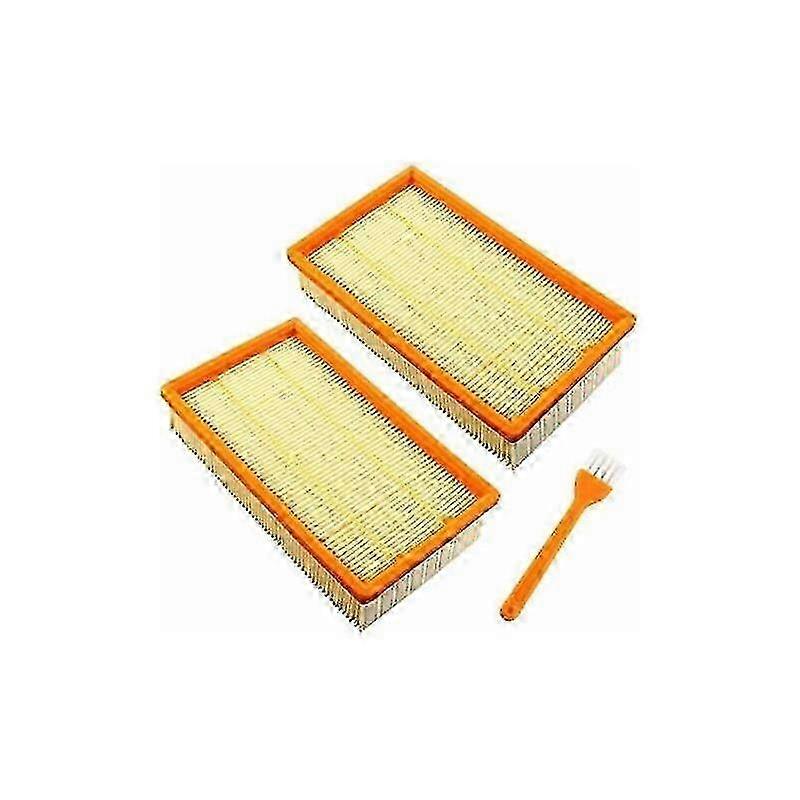 LM Set of 2 flat pleated filters for Würth ISS 35, ISS 35-S, ISS 45-M, ISS 55-S vacuum cleaner - Replaces Kärcher 6.904-367.0 washable lamella fi AAO
