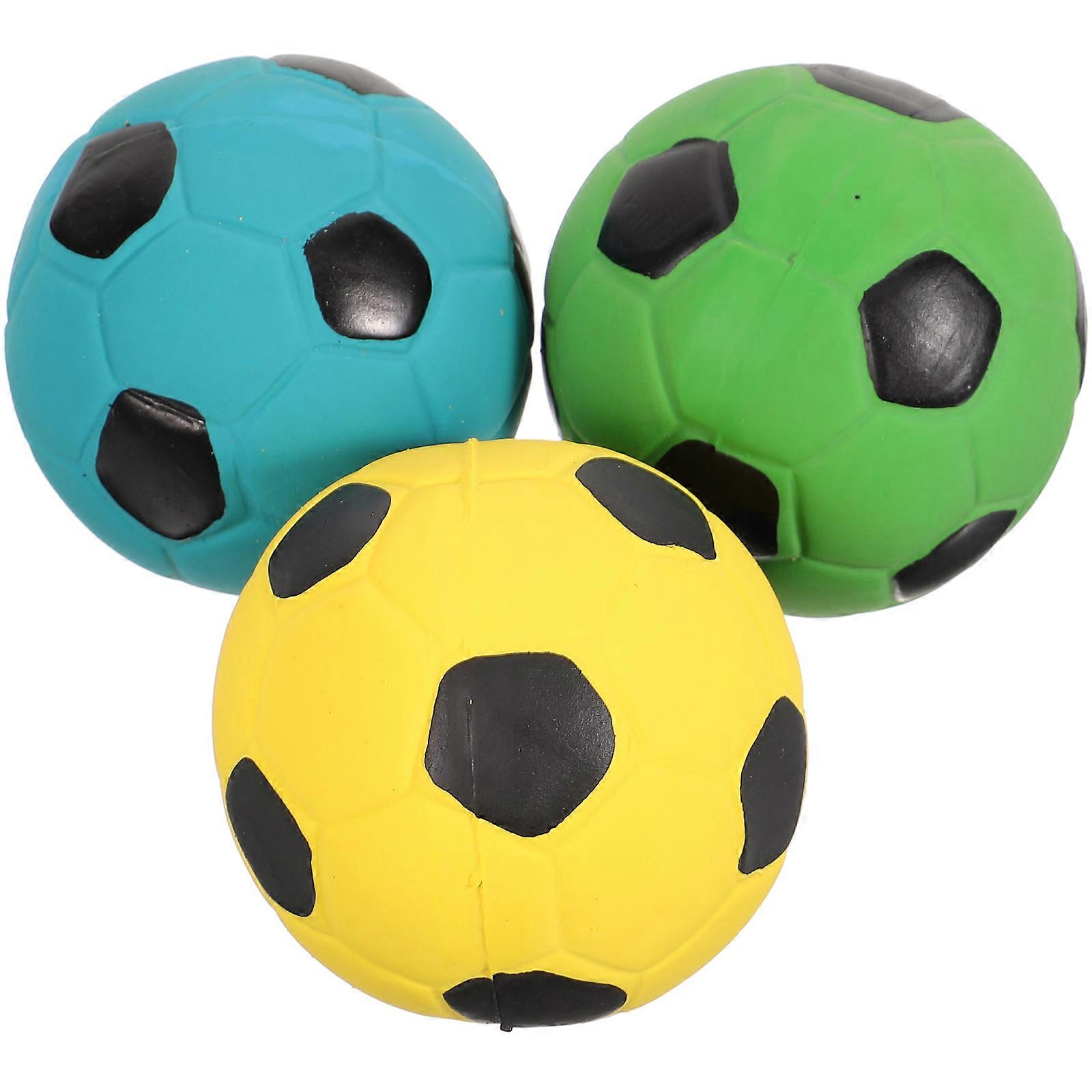 Bouncy Balls Sound Football Toy Interactive 3Pcs for Exercise