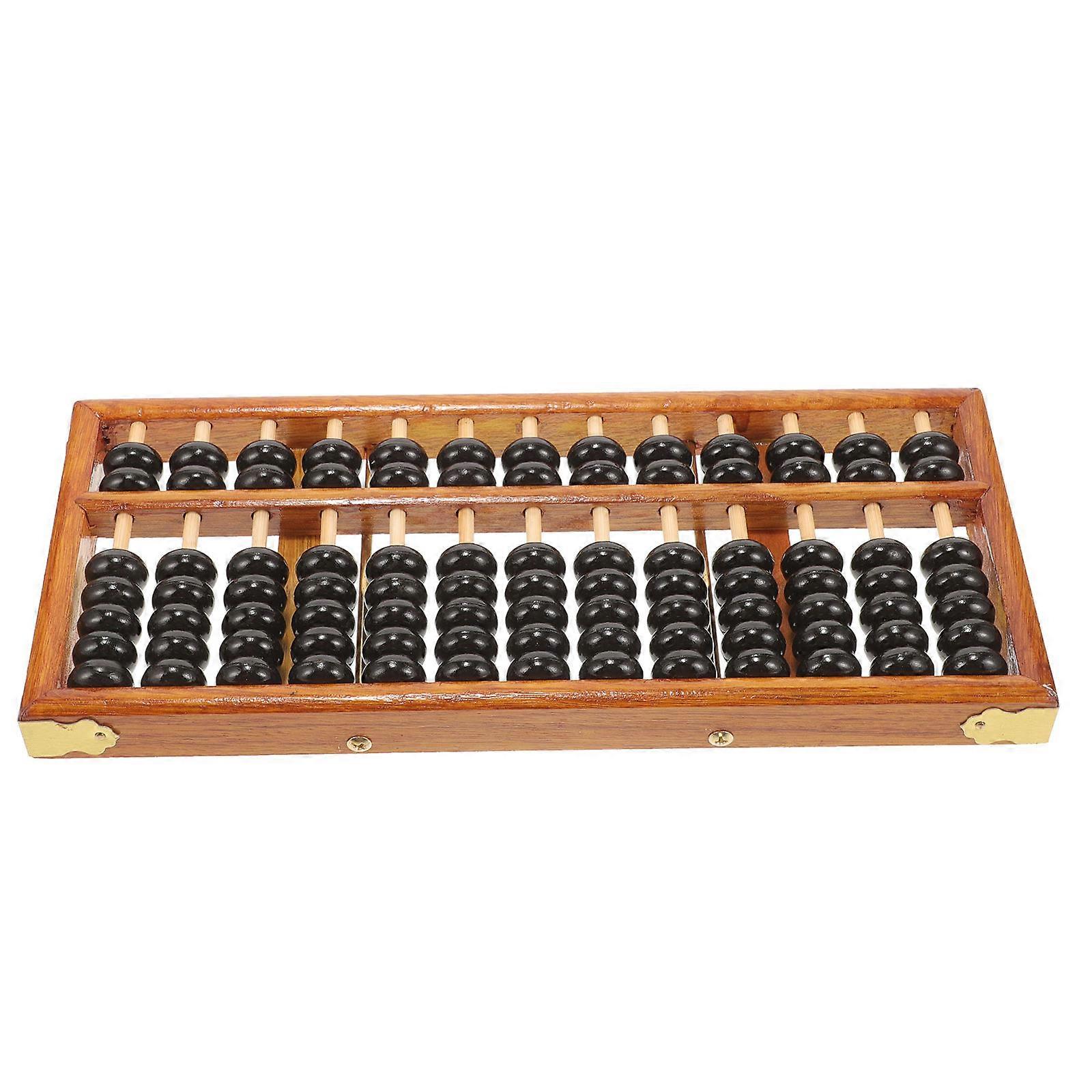 Vintage Design Arithmetic Abacus 2Pcs Wooden Counting Tool Perfect For Kids In School Use 28X11.8CM