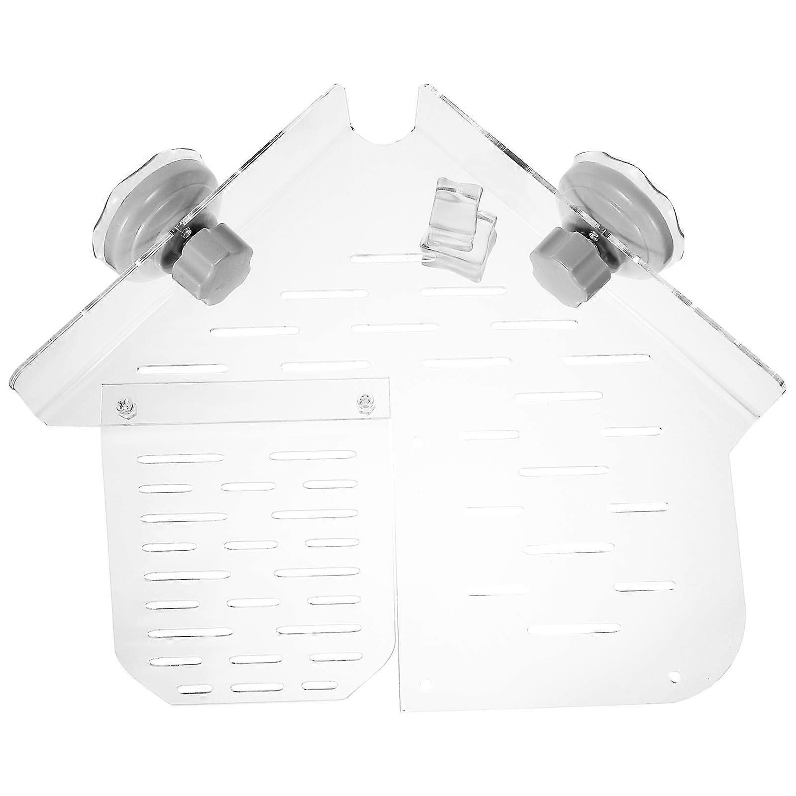 Turtle Basking Terrace Suction Type for Tortoise Resting 2Pcs Transparent