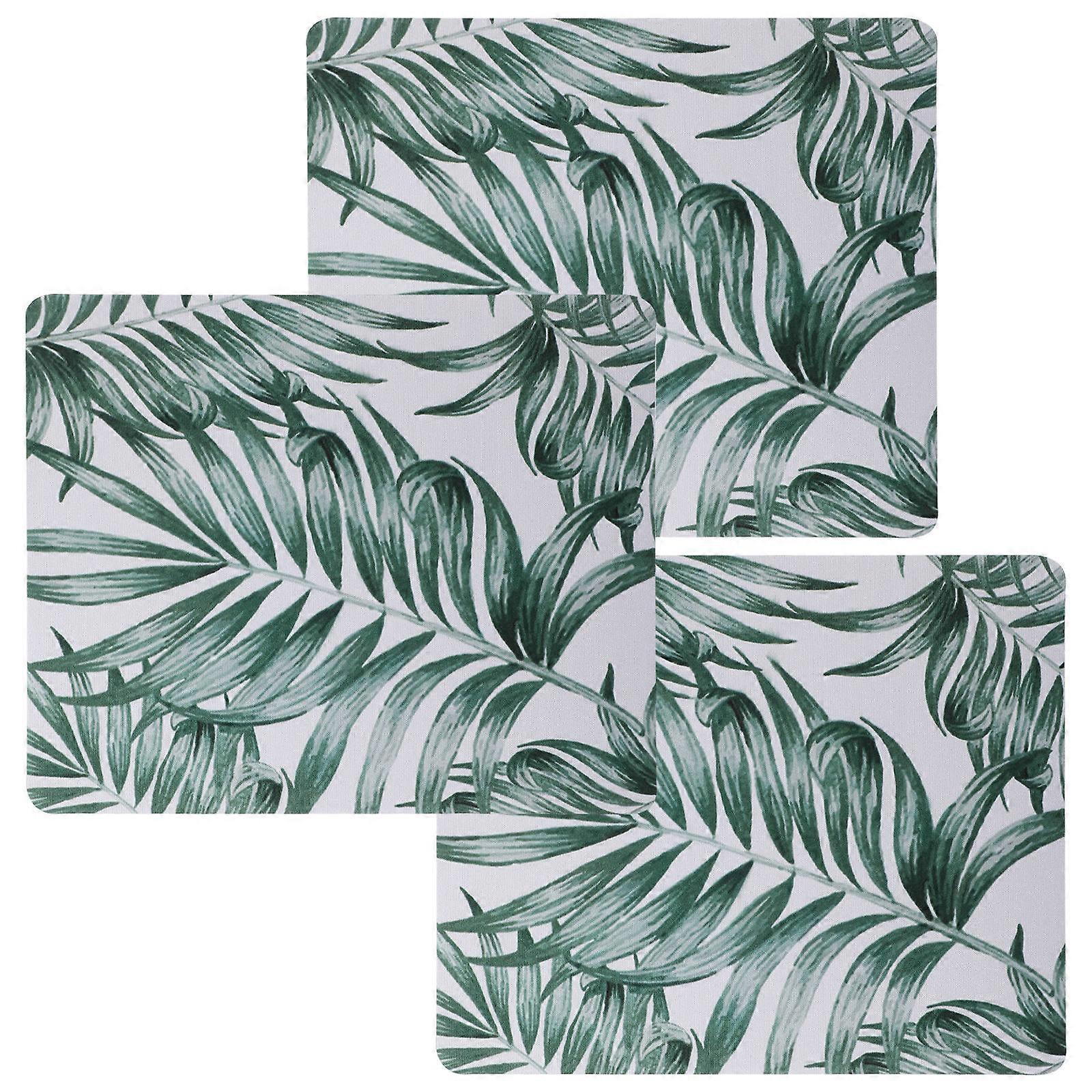 Office Mouse Pad Tropical Plant Leaves for Computer Use 6Pcs