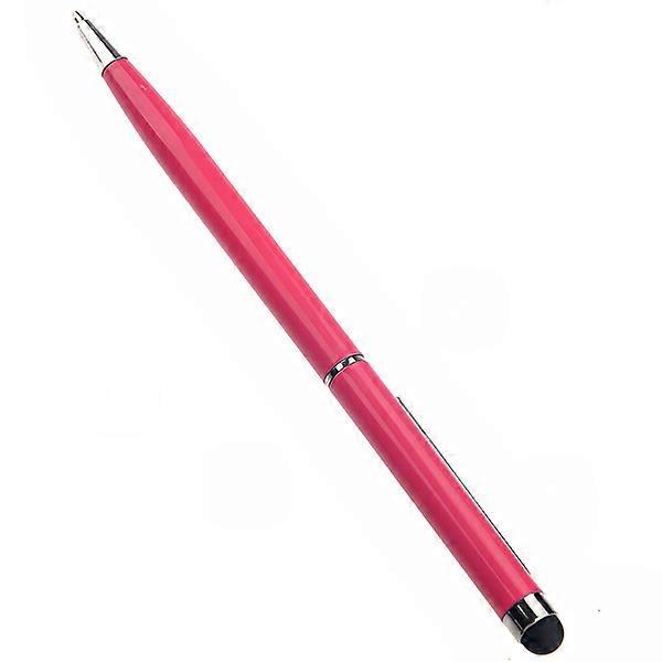 Universal Capacitive Touch Screen Stylus Pen with Ballpoint Pen 2Pcs Rosy