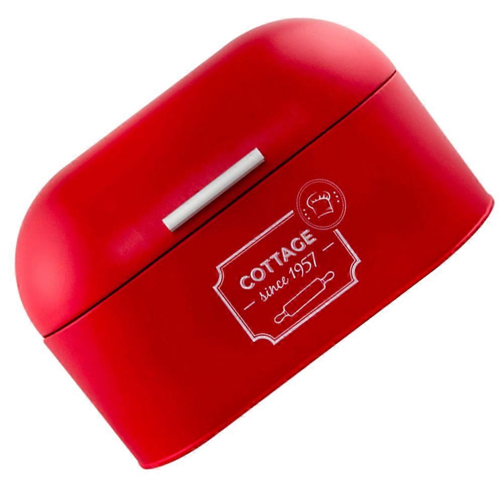 European Metal Bread Storage Box For Kitchen Organization And Daily Use With Red Color 1Pack