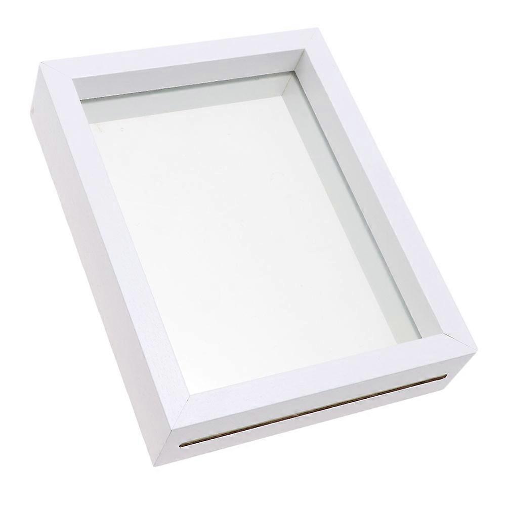 Glass Pressed Flower Frames Specimen Display Box Home Decoration White Material for 1Pack