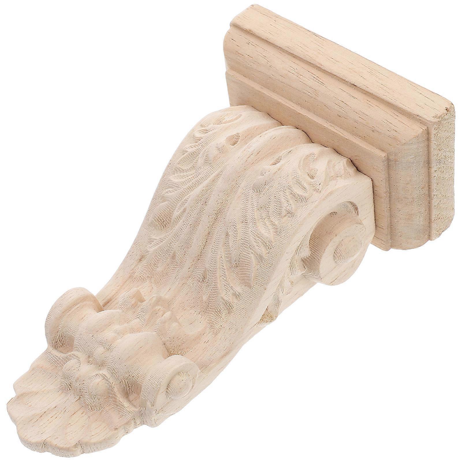 4Pcs Carved Wood Corbels Key Feature European Style Decorative Support Suitable For Shelves And Doorways