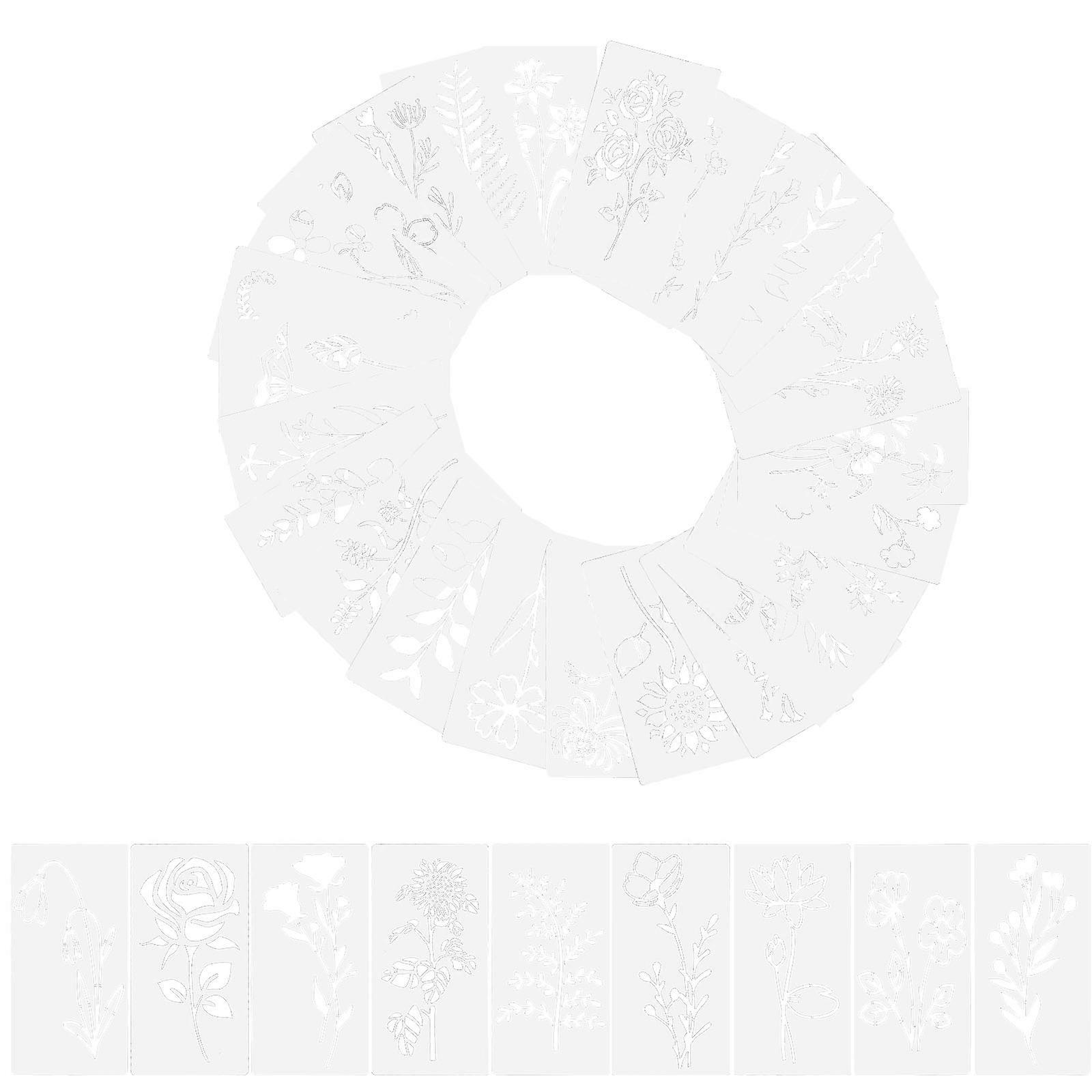DIY Spraying Plant Templates 72 Pcs Rectangular Stencils For Craft Design Suitable For Wood And Flat Surfaces