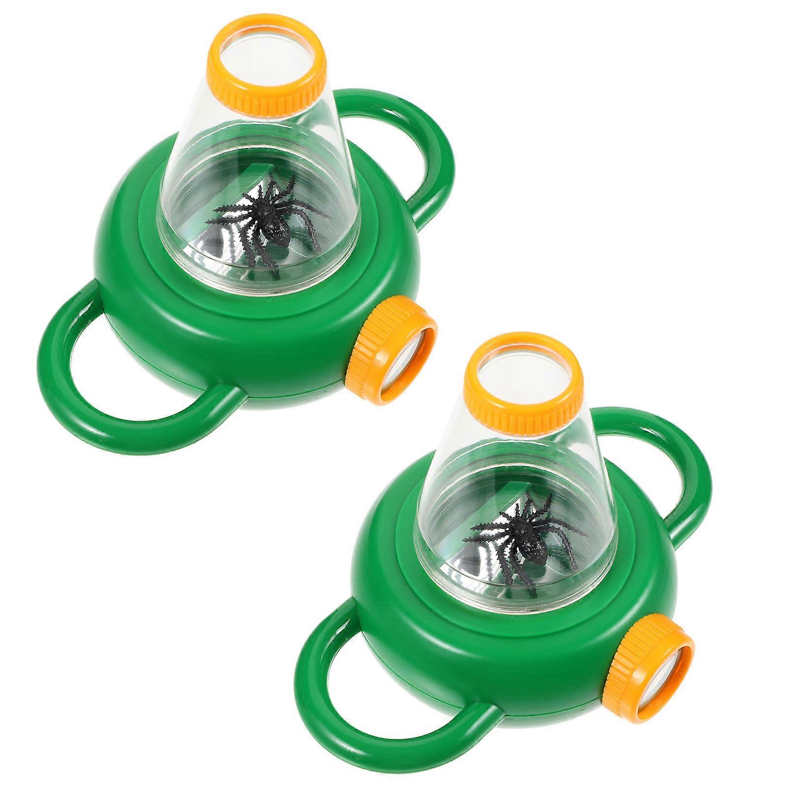 Educational Magnifier Box 6Pcs Nature Exploration Viewer For Children Science Education Rectangular Shape Green