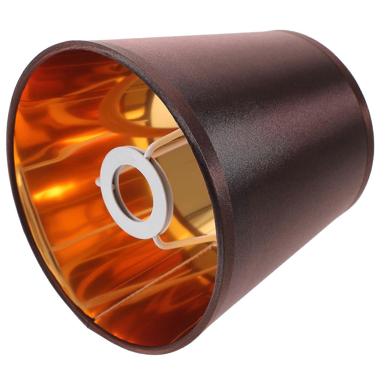 Coffee Fabric Lamp Shade for Table Lamp Replacement 4Pcs E14 Home Use