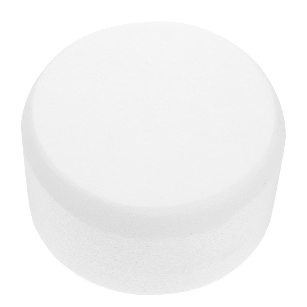 Polystyrene Cake Dummies Round Cake Decorative Cake Model Wedding Cake Model Party Accessory White for 1Pack