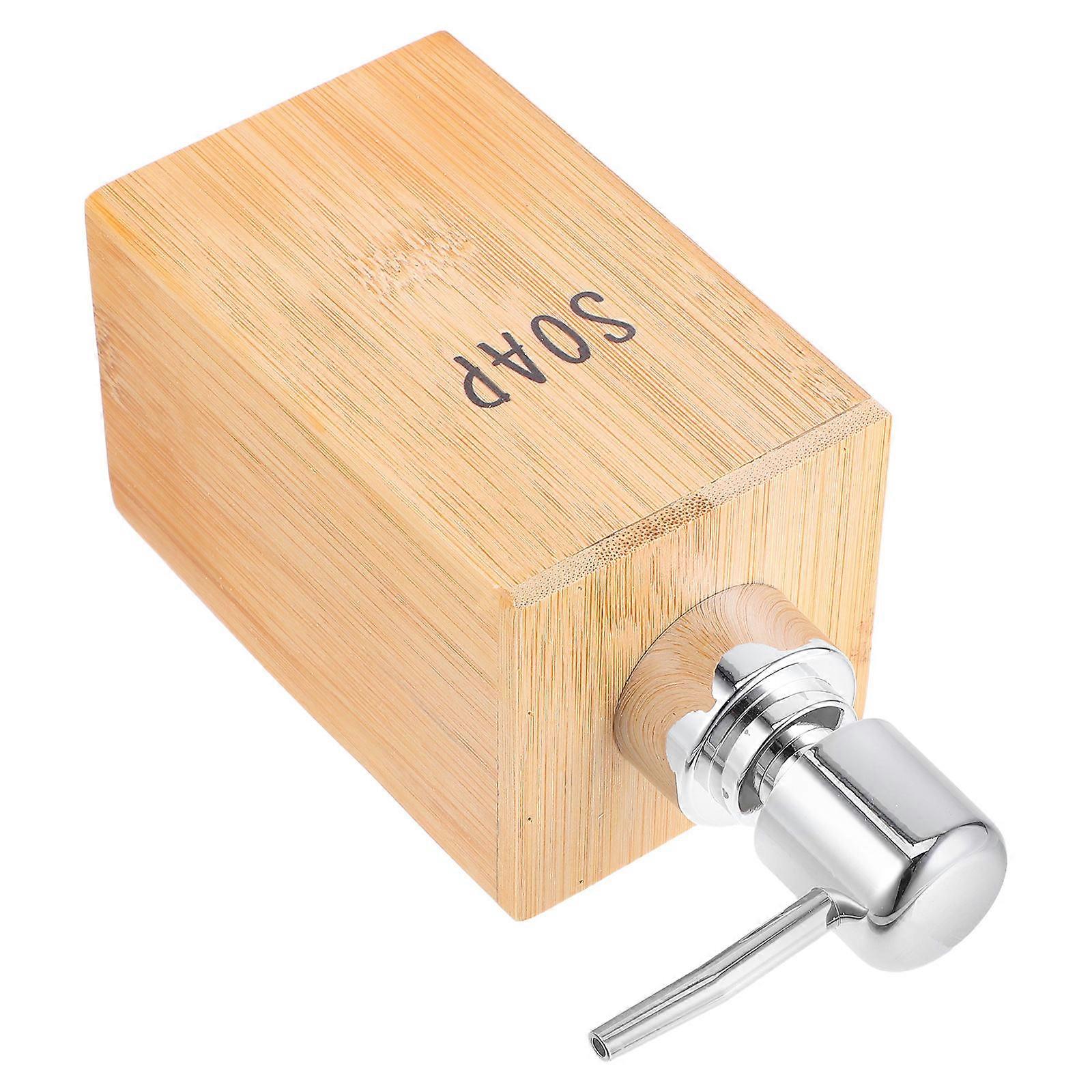 Press Bamboo Liquid Soap Dispenser for Storage Use 250ml Refillable Container