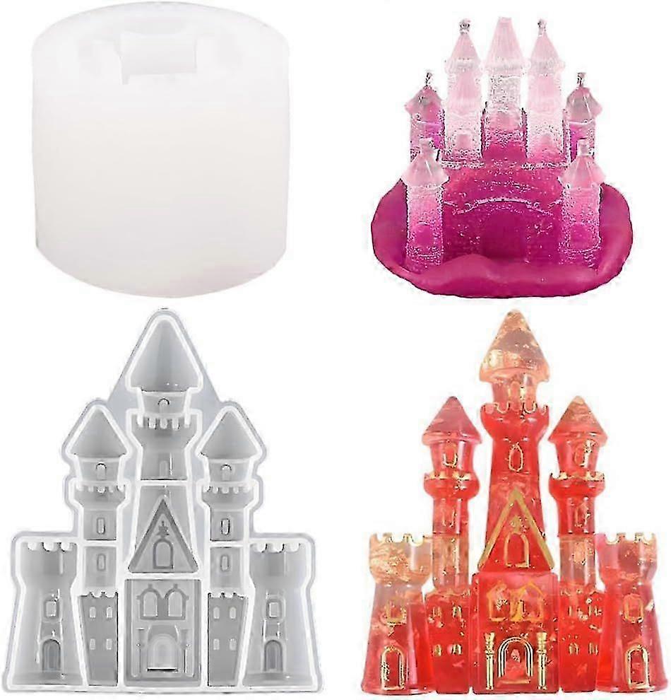 2 Style Silicone Molds for Resin 3D Dream Castle Resin Molds Casting Epoxy