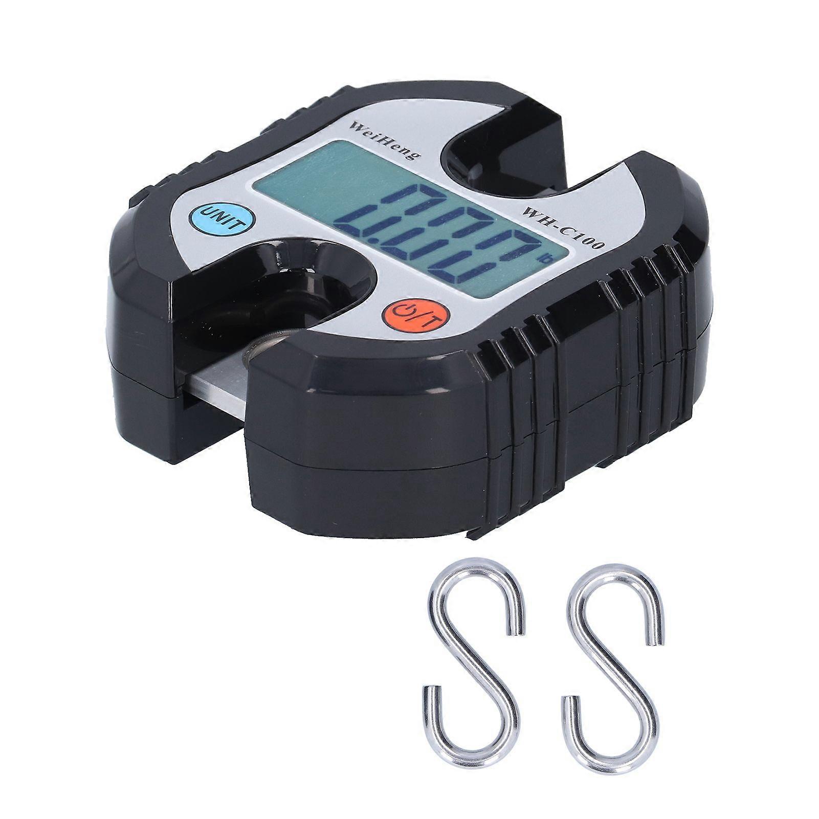 Mini Crane Scale Weighing Hook Hanging Tool with Double Accuracy Display 150kg C100Black