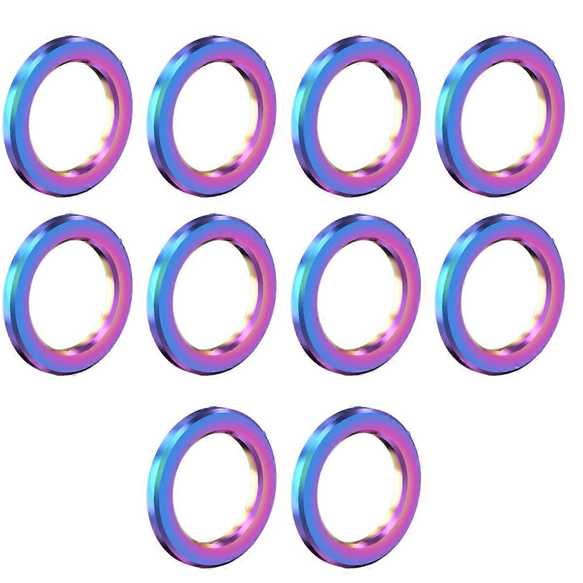 10pcs M6 Bicycle Titanium Flat Washer Universal Rainbow