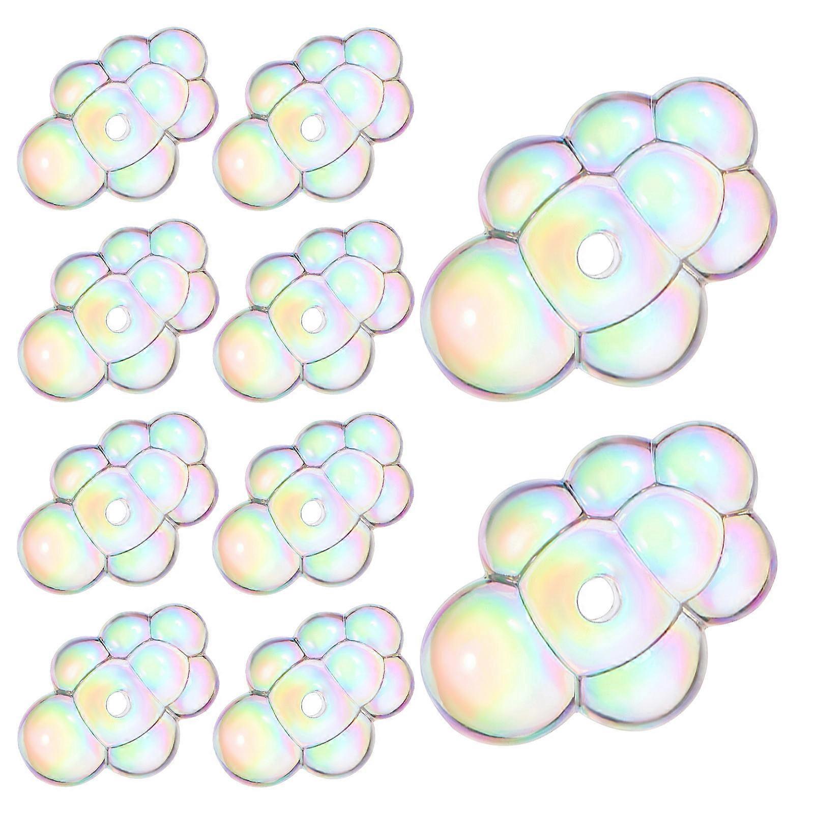 Multi Colored Cloud Beads 40 Pcs Handcrafted Precision Acrylic Spacer Beads Suitable For Jewelry Making DIY Craft Projects Key Chains