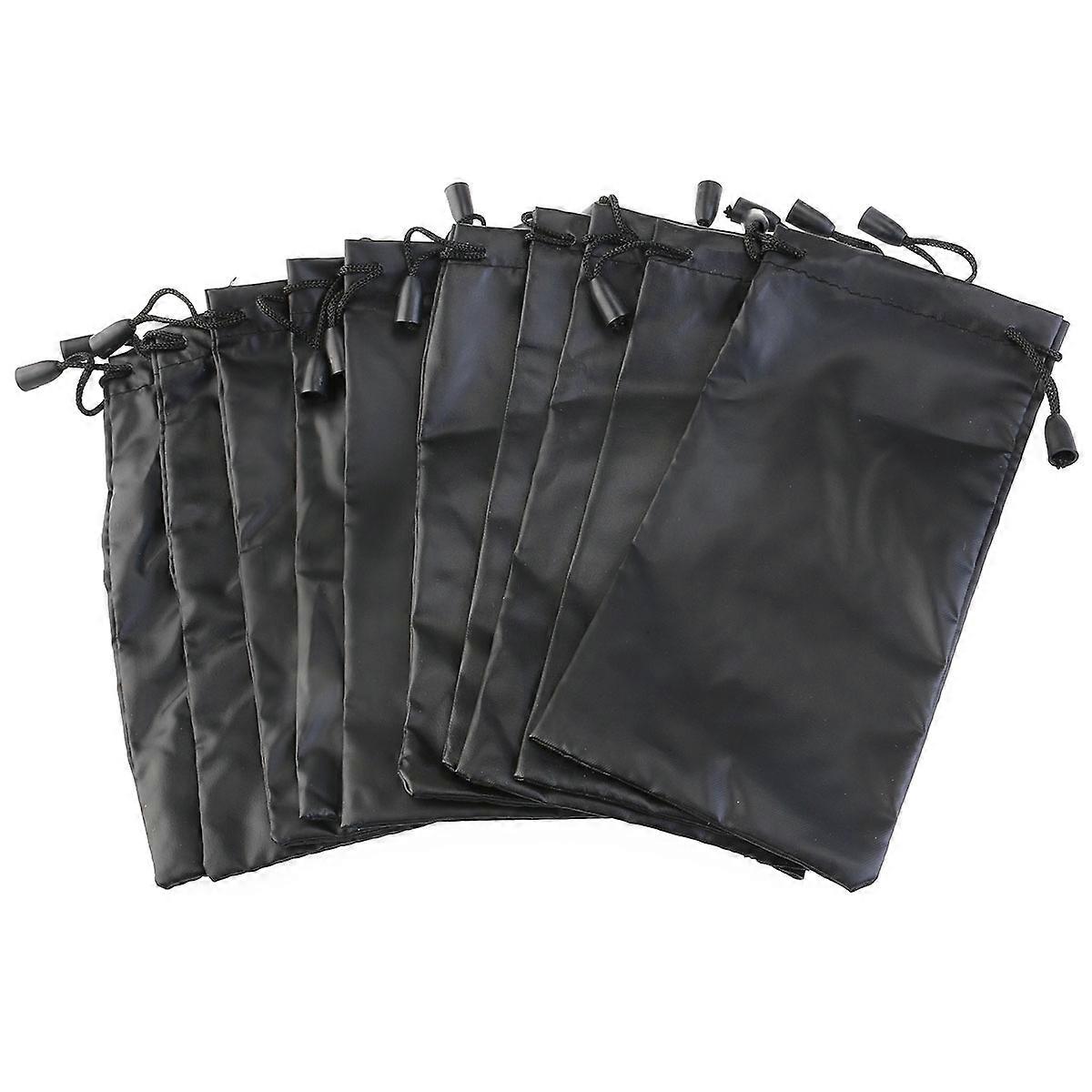Sunglasses Pouch Microfiber for Storage 20Pcs Black Storage Sack