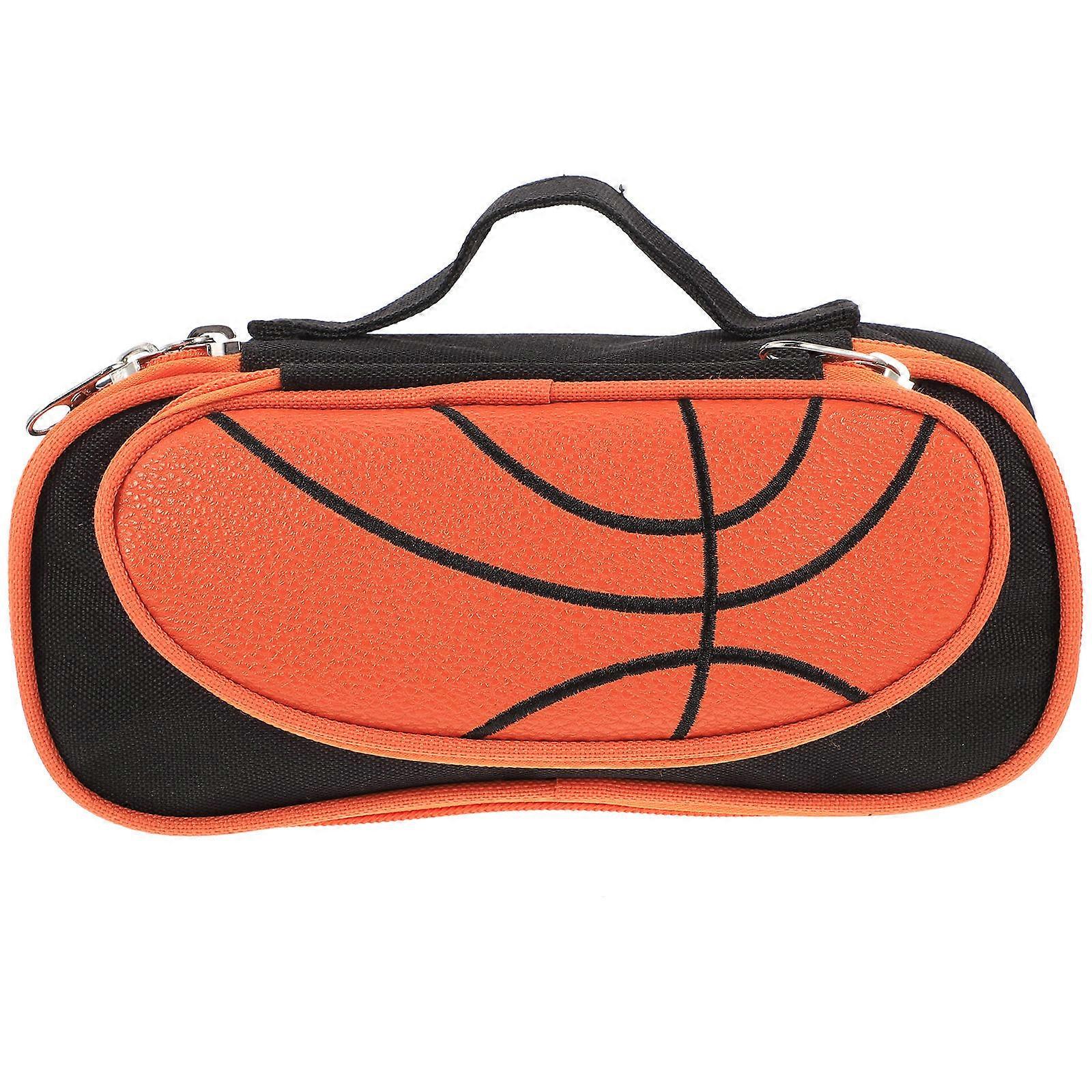 Orange Pencil Bag for Storage Use 4Pcs Portable Multi-Function Pen Pouches